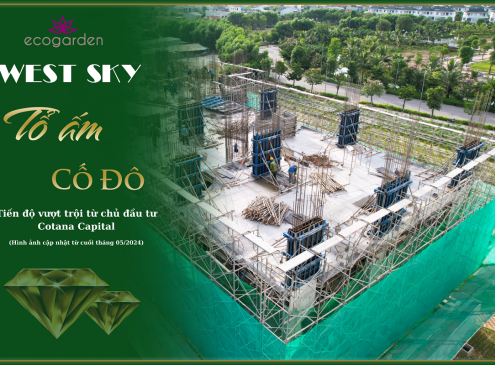 Tiến độ xây dựng Tòa W2 – West Sky cuối tháng 05